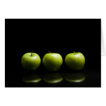 Trio vert d'Apple Cartes De Vœux