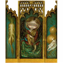Triptyque gothique d'ange de mandragore de Mandrag