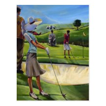Trish Biddle - het Golf van Dames Wens Kaart