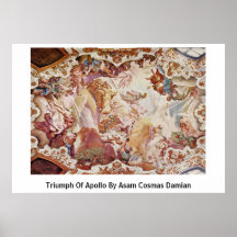 Triumph d'Apollo par Asam Cosmas Damian Posters