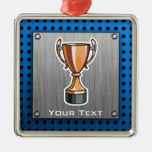 Trofee; Geborstelde metaal-Blik Kerst Ornamenten