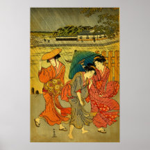 Trois beautés sous la pluie 1788 posters