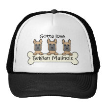 Trois Belge Malinois Casquettes