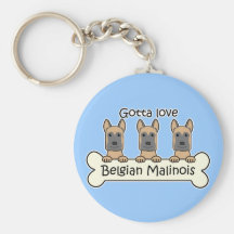 Trois Belge Malinois Porte-clés