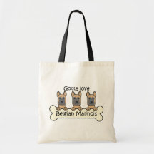 Trois Belge Malinois Sacs