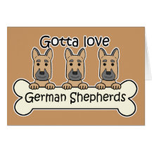 Trois bergers allemands carte