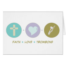 Trombone d'amour de foi cartes