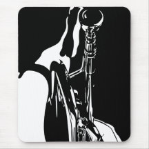 Trompette abstraite Mousepad de jazz Tapis De Souris