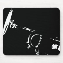 Trompette Mousepad de jazz Tapis De Souris