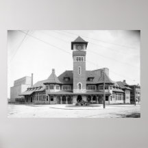 Tronc grand Depot ferroviaire, affiche 1903
