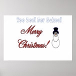 Trop cool pour l'affiche de bonhomme de neige d'éc