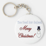 Trop cool pour le bonhomme de neige Keychain d'éco Porte-clé