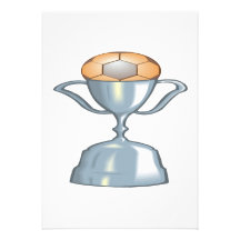 Trophée du football invitations personnalisables