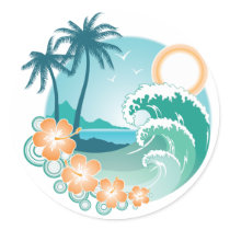 Tropisch Eiland stickers