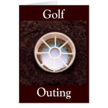 Trou de golf cartes de vœux