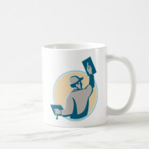 truelle de travailleur de la construction de plâtr tasse à café