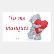 Tu me manques ...  - sticker rectangulaire
