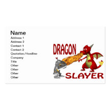 Tueur de dragon carte de visite