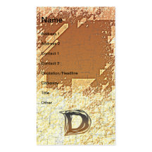 TUEZ LE MONOGRAMME D CARTES DE VISITE PERSONNELLES