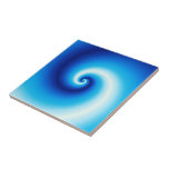 Tuile bleue en spirale carreau en céramique