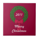 Tuile datée de guirlande de Noël Carreaux En Céramique
