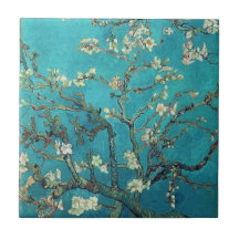 Tuile de fleurs d'amande de Van Gogh Carreau