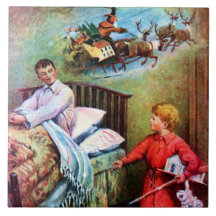 Tuile de matin de Noël Carreaux En Céramique
