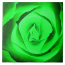 Tuile de rose vert carreau