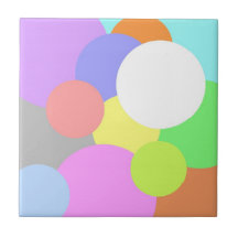 Tuile en pastel de cercles carreau en céramique