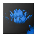 Tuile florale bleue rougeoyante d'art de Lotus Carreau En Céramique