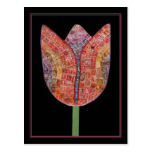 Tulipe des timbres-poste - carte postale