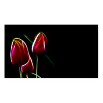 Tulipes rougeoyantes cartes de visite