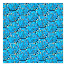 Turkooise Hexagon Tegels Foto Kunst