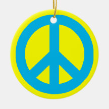 Turkooise Vrede Kerstboom Ornament