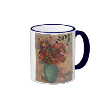 Turkse Vaas, Odilon Redon, Vintage Bloemen Bloemen Koffie Bekers