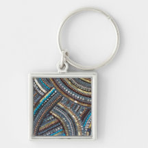 Turquoise élégante pailletée porte-clef