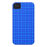 Turquoise et rétro motif quadrillé bleu coques iPhone 4