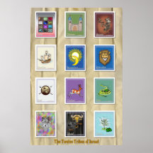 Twaalf Stammen van het Poster van de Collage van I