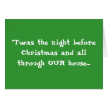 "Twas la nuit avant Noël… - customisé Cartes