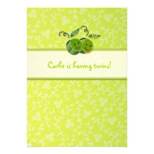 Twee Erwten LGC | in een Uitnodiging van het Baby 