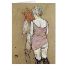 Twee semi-Naakte Vrouwen Kaart