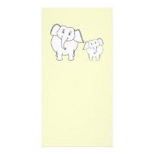 Twee Witte Olifanten op Room. Beeldverhaal Foto Kaart