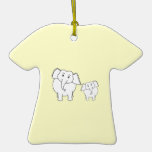 Twee Witte Olifanten op Room. Beeldverhaal Ornament