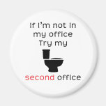 Tweede het kantoor grappig t-shirt van het toilet koelkast magneet