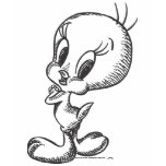Tweety Lovely Black/White Tshirt