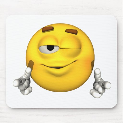 Type d'émotion - clin d'oeil Mousepad Tapis De Souris