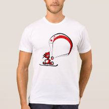Type frais de bande dessinée de kitesurf t-shirt