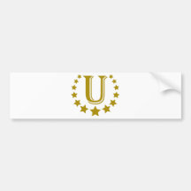 U-brief-ster-kroon Bumpersticker