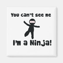 U kunt niet me zien ik bent een Ninja Koelkast Magneten