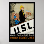 U.S.L. ~ Comfort, Hoffelijkheid, Veiligheid, Snelh Posters